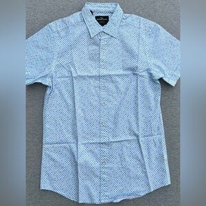 Rodd & Gunn Tripp Settlement Short Sleeve Sports Fit Shirt Teal Men's Size S NWT
